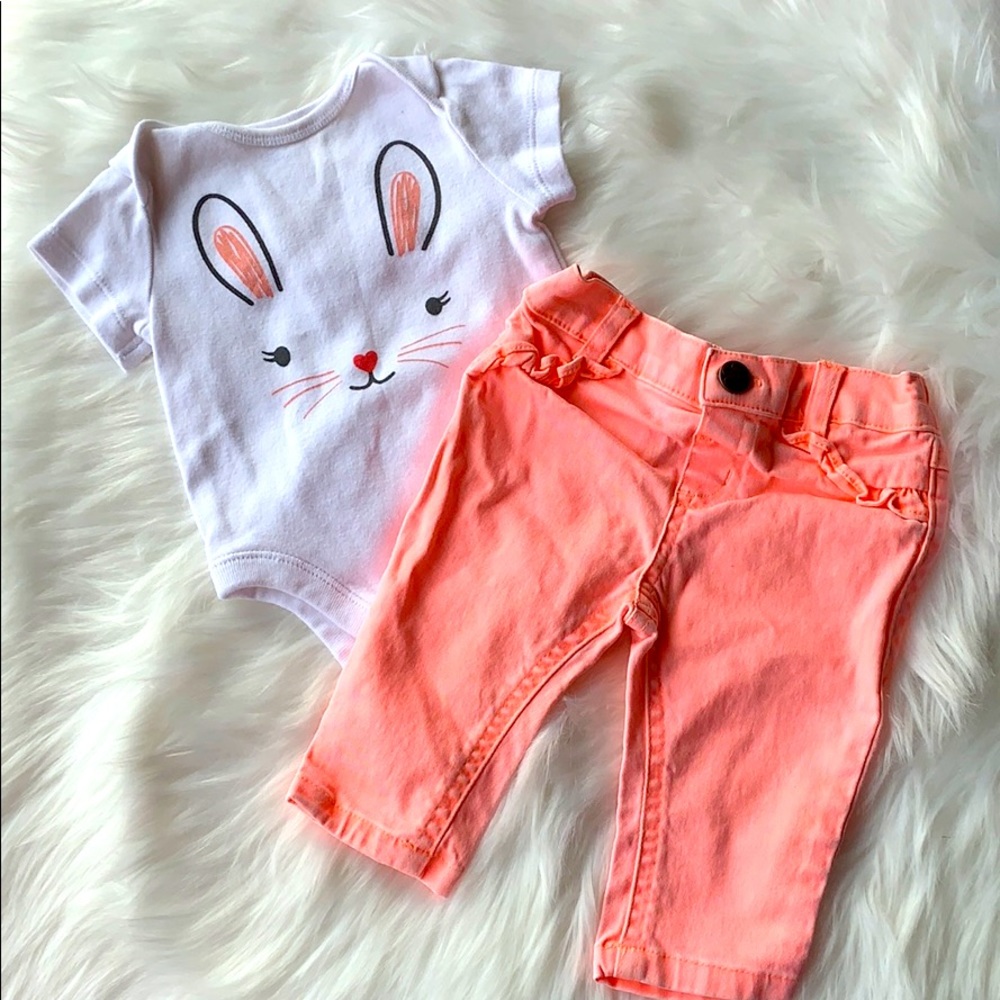 💓4 FOR $16💓 Bunny Easter Baby Girl Outfit